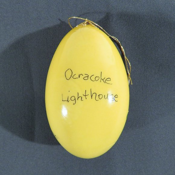 Set of Four (4) Hand Painted NC Lighthouse Ornaments Egg Shells Christmas - Picture 7 of 10